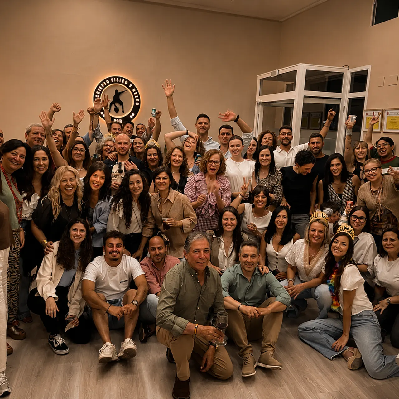 El grupo del centro reunido bajo el escudo de BCR